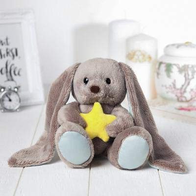 GMMH Plüschtier Stofftier Hase Bär Teddybär Fuchs, 20 cm Hoch, Osterhase Kuscheltier Plüsch Plüschtiere Kuscheltiere (Hase mit Stern)