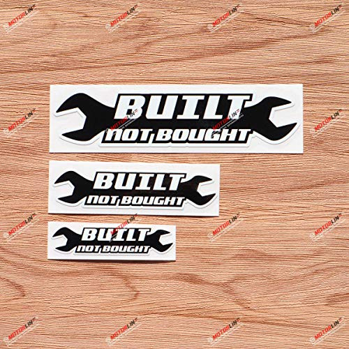 Built Not Bought JDM Drifted Race Lustig Auto Aufkleber Vinyl Sticker - 3er-Pack Glänzend, 7,6 cm, 10,2 cm, 15,2 cm 05270