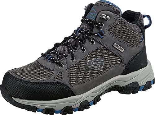 Skechers Selmen Melano, Stivali da escursionismo Uomo, Maglia Sintetica In Pelle Grigia W, 41 EU