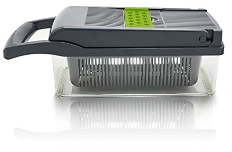 Multipicadora de Verduas - Mandolina Profesional - 8 Accesorios Cortador - Para Cocina - Lavable - Multipicadora 13 en 1 - Rallador con cuchilla de acero