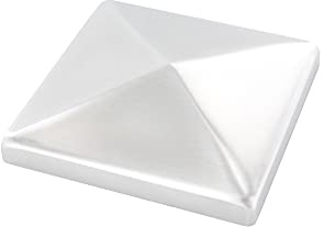 Fenau - Pyramiden-Kappe - für Vierkantrohr: 100x100 mm - aus V2A (Edelstahl) - Zaunpfosten-Kappe für Metall-Pfosten Zaun zum Anpunkten/Schweißen