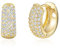 ALEXCRAFT Chunky Creolen Gold 14K Ohrringe Gold Goldene Ohrringe Damen Hypoallergen Cubic Zirkonia Hoop Earrings 17mm