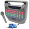 Ibiza - Enceinte Autonome Portable FREESOUND40-SI Bluetooth USB SD - Animation Lumineuse - Micro - Soirée Karaoké - Cadeau