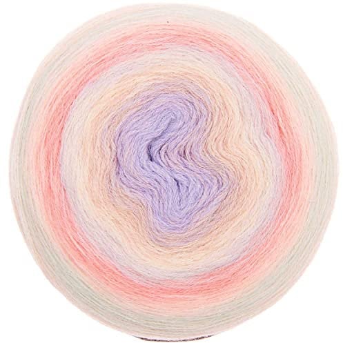 Bobbel Alpaka Wolle Farbverlauf Rico Creative Alpaca Degrade Lucky 8 pastell (1), 200g Farbverlaufswolle zum Häkeln oder Stricken