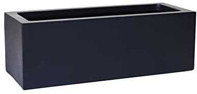VIVANNO Jardinière Balcon Jardinière en Fibre de Verre FLOBO Anthracite - 15x45x17 cm