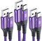 Cavo USB C [3-Pezzi,1m2m3m] Cavo Tipo C di Ricarica Rapida per i phone 15 Plus Pro Max,Samsung Galaxy S23/S22/S21,Sony,Xiaomi,Hua wei,Google Pixel e altri dispositivi Android USB-C-viola