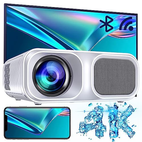 Beamer 4K, Full HD 9800 Lumen Beamer Native 1080P, 5G WiFi Bluetooth Beamer Unterstützung 4K Video, LED Heimkino Video Beamer 350 '' Display, kompatibel mit Fire Stick,Smartphone,PS5 Projektor