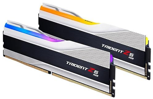 64GB G.Skill DDR5 Trident Z5 RGB 6000MHz CL30 1.40V Dual Channel Kit 2X 32GB Silver