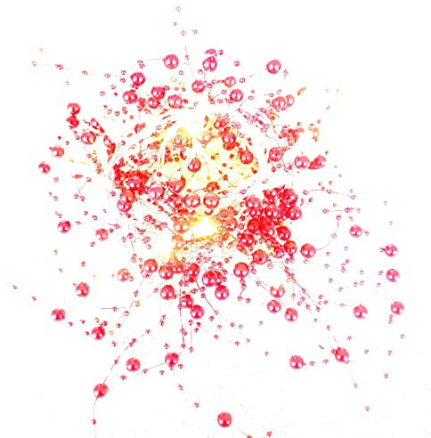 Alecony Ostern Garten Ocean Pearl String Lamp 10 Fuß 40 LED-Leuchten batteriebetrieben mit 8 Blitzmodi, Fernbedienung und Timer, geeignet für Hochzeit, Geburtstag, Party, Innen (Hot Pink, One Size)