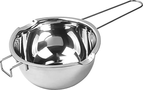Cozlly Bol de Bain d'eau en Acier Inoxydable 304,Casserole Bain-Marie avec Poignées 2 Becs,ChaudièRes Universelles en Acier Inoxydable,pour Faire Fondre du Beurre,du Chocolat,du Fromage