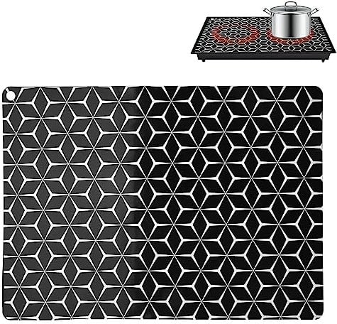 Large Induction Hob Protector Mat Silicone,Cooktop Scratch Protector for Induction Hob,Kitchen Mat Protect Cooker Cooktop from Scratches 78x52cm,Multifunctional Silicone Mats