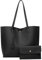 Große Damen Handtasche - Shopper Schultertasche PU Leder Mit Hoher Kapazität - Laptop Trage Tasche Für Arbeit, Schule, Einkauf - Mit Geldbörse (Schwarz)