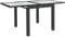 Outsunny Table Extensible de Jardin Grande Taille dim. dépliées 160L x 80l x 75H cm Aluminium Gris foncé Plateau Verre trempé Transparent