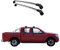Dachträger für Nissan Navara D40 Double Cab 4 Door Ute 2015-2017, Auto Dachgepäckträger Aluminium Relingträger Fahrradträger Abschließbar Dachreling Zubehör