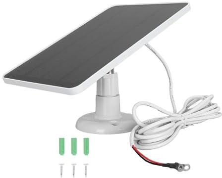 10W Solar Panel Camera Charger Compatible with Ring Video Doorbell 2, Doorbell 3, IP66 Waterproof, 360 Degree Adjustable Stand (CSP4W-O-W)