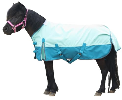 1200D Regendecke Pony Shetty 0g – Wasserdichte & Atmungsaktive Ponydecke | Besonders Robustes Material mit Hoher Reißfestigkeit Schützt vor Regen und Wind, Ideal für den Täglichen Einsatz