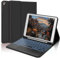IVEOPPE Clavier iPad 9eme Generation Pavé Tactile, Rétroéclairage 7 Couleurs, Coque Touchpad Clavier Magnétique Amovible AZERTY Français pour iPad 9/8/7 EME Generation/Air 3/Pro 10.5, Noir