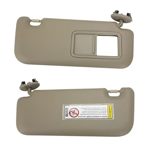 Parasol Coche para Toyota para Auris para Corolla 2010-2013 Parasol Coche con Espejo Lado Izquierdo Derecho Lado del Conductor Lado del Pasajero Coche Parasoles(Beige 1 Set)