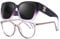 LVIOE Surlunettes de soleil polarisées pour femme - Design surdimensionné - Protection UV400, A03 Violet/Gris