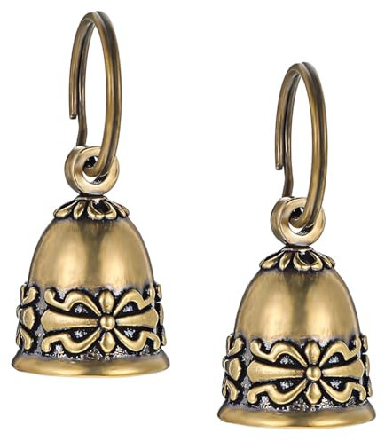 Xthrotsenk 2 Stück kleine Katzen Hundeglocken Messingglockenfür Katzen und Hunde Haustier Tracker Vintage Messing Hängende Glocken Messinghalsband-Anhänger Gartenverzierungen für Heimtürdekoration