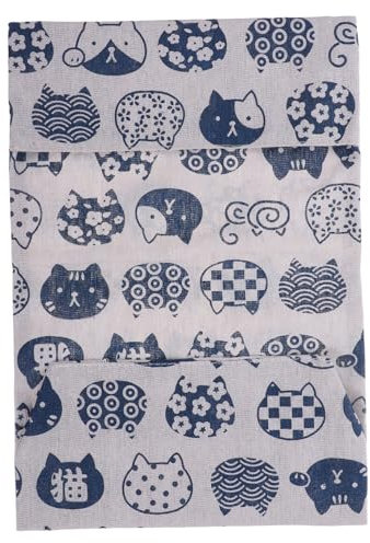 Uonlytech Bucheinband Roman Hart Waschbar Schutzfolie Softcover Schutzpapier Bucheinbände Lehrbucheinbände Hüllen Katzen Weiß Baumwolle Leinen