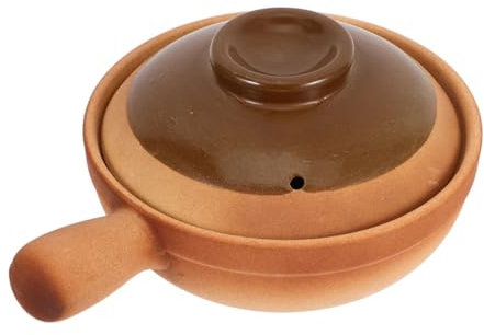 UKCOCO Cazuela De Terracota olla multifuncional ollas de vapor para cocinar olla de espagueti ollas de sopa con tapas ollas pequeñas para cocinar maceta de barro sopa pequeña Arcilla