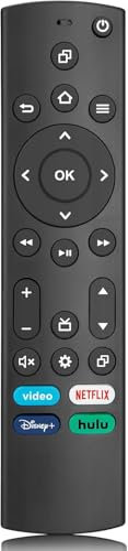 Remote Control Replacement for the Insignia/Pioneer Smart TVs, with volume buttons, ON/OFF button