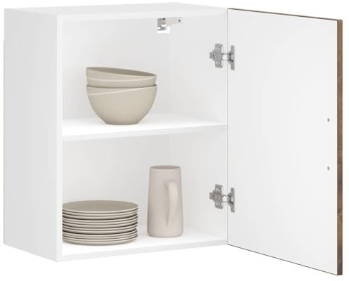 HOMTAKIE Armoire Murale de Cuisine Porto chêne fumé Bois d'ingénierie 1x Meuble Mural (1 Porte) 50 cm