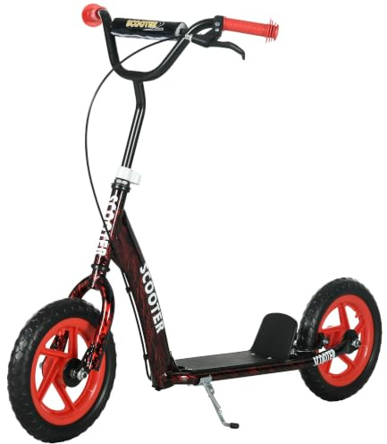 AIYAPLAY Kinderroller Verstellbarer Lenker 11 8 Zoll für 6-12 Jahre | Große Räder, Handbremse, Scooter Tretroller, Kickscooter Cityroller, für Jungen und Mädchen, Stahl