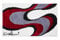 Grund COLANI Exklusiver Designer Badteppich 100% Polyacryl, ultra soft, rutschfest, ÖKO-TEX-zertifiziert, 5 Jahre Garantie, Colani 11, Badematte 60x100 cm, weiss-rot
