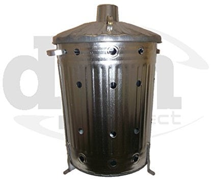 Galvanised Garden Incinerator Fire Bin Extra Holes Top Quality Bin