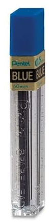 Pentel 0.5mm Automatic Pencil Coloured Leads Red & Blue PPB-5 (2 Tubes)