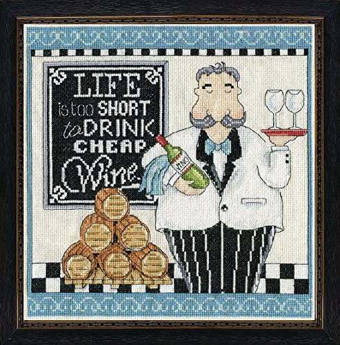 Design Works Crafts Kreuzstich Stickpackung Wein, Zählmuster