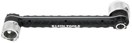 Klein Tools 56999 Conduit Locknut Wrench for 1/2-Inch and 3/4-Inch Connectors, Direct Drive Heads Rotate