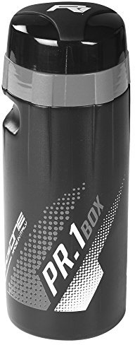 RACEONE PR1-BOX Bidón de Ciclismo, Unisex Adulto, Negro (Negro/Blanco), 200 mm