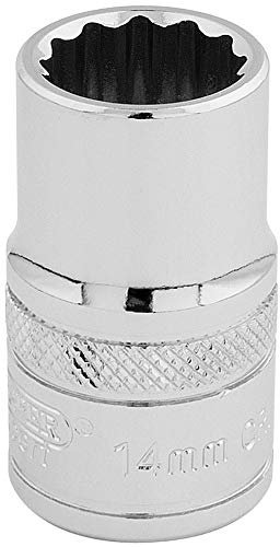 Draper 33125 1/2 Square Drive 12 Point Socket, 14mm Size