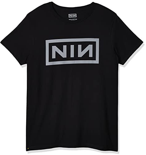 FEA Men's Nine Inch Nails Adult Short Sleeve T-Shirt, Black Logo, Medium