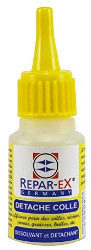 Removedor de Pegamento Repar-ex – Disolvente para Pegamentos Fuertes – Elimina Resinas, Barnices y Grasas – Biodegradable y Sin Cloro – Ideal para Limpieza y Reparación – Botella 20 ml
