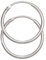 Jobo Damen-Creolen aus 14 Karat 585 Weißgold Durchmesser 20 mm