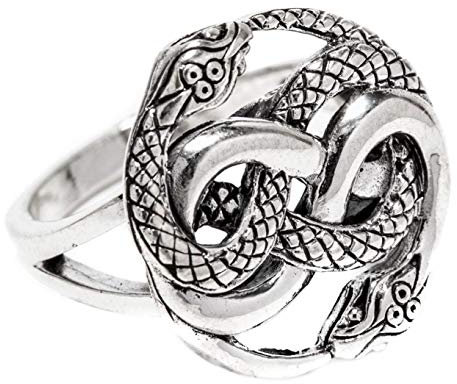 WINDALF Zauber Ring AURIN 1.8 cm Schlangen Schmuck 925 Sterlingsilber (Silber, 58 (18.5))