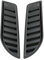 OMAC Haubenhutzen Motorhaube Lüftung kompatibel mit Jeep Renegade 2014-2025 ABS Schwarz 2tlg