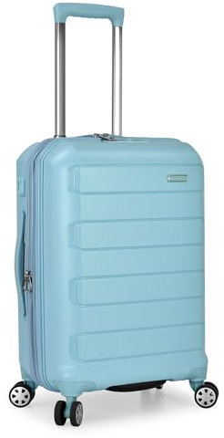 Traveler's Choice Pagosa Unzerstörbares Hartschalen-Trolley mit Spinner-Motiv, Babyblau, Check-in Only, Pagosa Unzerstörbares Hartschalen-Trolley mit Spinner-Motiv