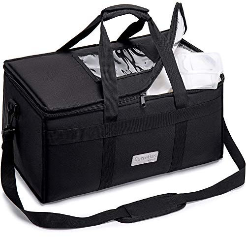 CarreGas Hot Food Delivery Bag Insulated, Premium Large 53x30x28cm Takeaway Bags Suitable for Cold and Hot Food, Pizza, Restaurant, Uber Eats Delivery Bag, Grocery Shopping Bag