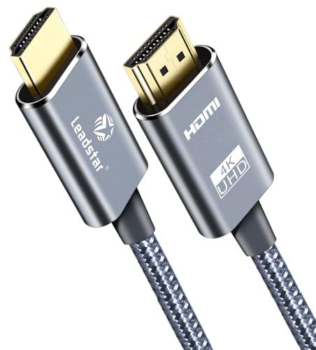 LEADSTAR HDMI Cable 4K 30 ft / 9m, High Speed HDMI 2.0 Cord Braided | 4K@60Hz, Ultra HD, 2160p, ARC, HDR, 3D, HDCP 2.2 | for Xbox, PS5, TV, Laptop, Monitor