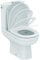 Ideal Standard Exacto Pack WC sur pied à poser Cuvette sans bride Abattant silencieux Frein de chute Sortie horizontale Blanc brillant R006901