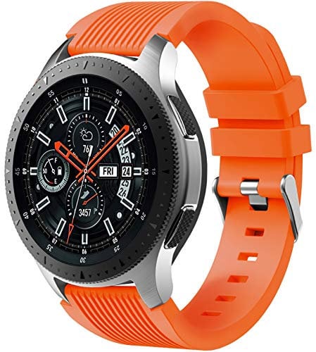 Dirrelo Strap Compatible with Samsung Galaxy Watch 3 45mm/Galaxy Watch 46mm/Huawei GT 2 46mm, 22mm Soft Silicone Sport Wrist Bands Replacement for Samsung Gear S3 Frontier for Men Women, Orange