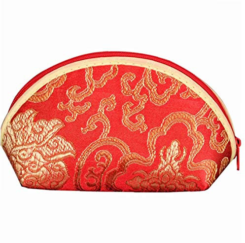 1pc Porte-Monnaie en Forme De Coquille Porte-Monnaie Mini Mignon Coin De Rangement Brocart De Soie Bourse De À Bonbons Cadeau Couleur Aléatoire