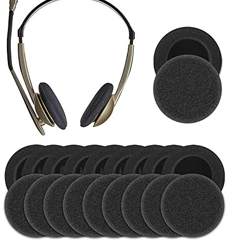 Geekria QuickFit-Schaumstoff-Ersatz-Ohrpolster für AKG, Koss, Logitech, Plantronics Rapoo, Sennheiser, Sony Kopfhörer, Ohrpolster (schwarz), 10 Paar
