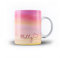 iCaseDesigner Personalised Watercolour Painting Name with Heart 11oz Ceramic Mug - 8. Sunrise Pinks