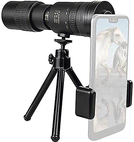 ROSG Monokulares Teleskop 4K Super Telezoom 10-300X40Mm Teleskop Mit Nachtsichtwasserdicht Für Smartphones Camping (B)